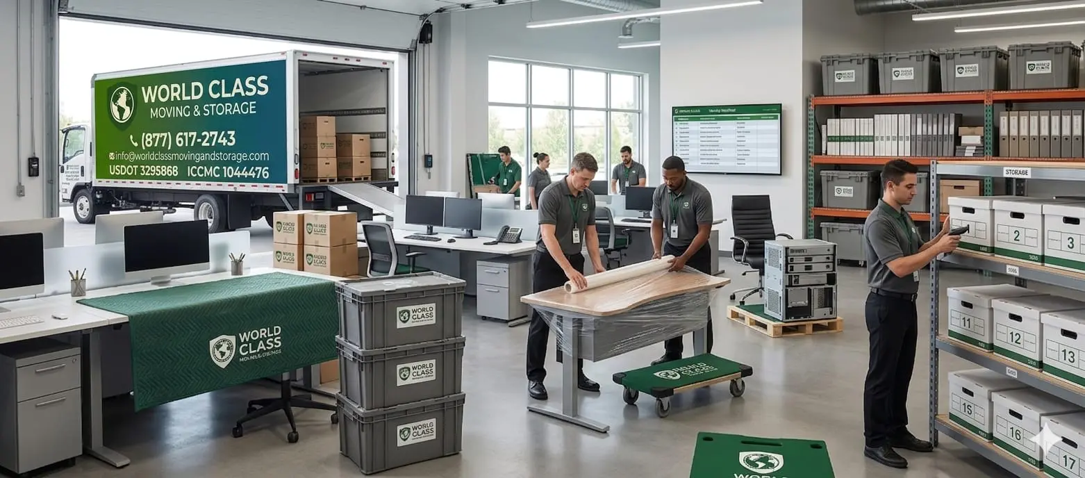Corporate office moving and commercial relocation team