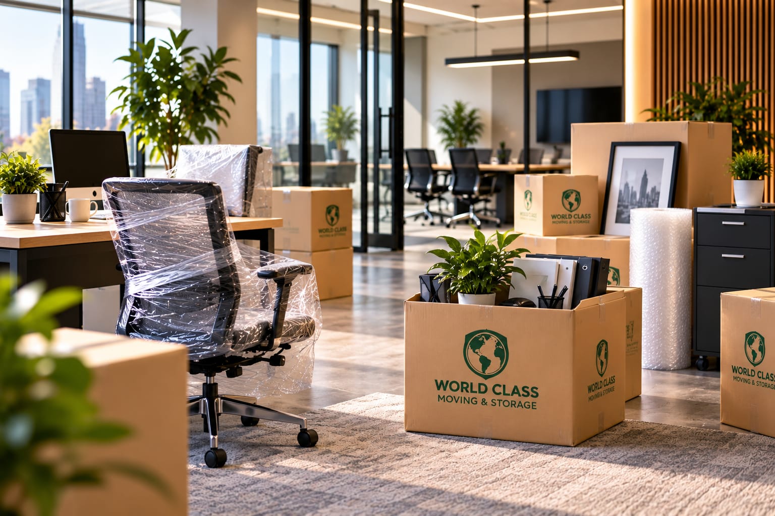 Corporate office relocation and packing