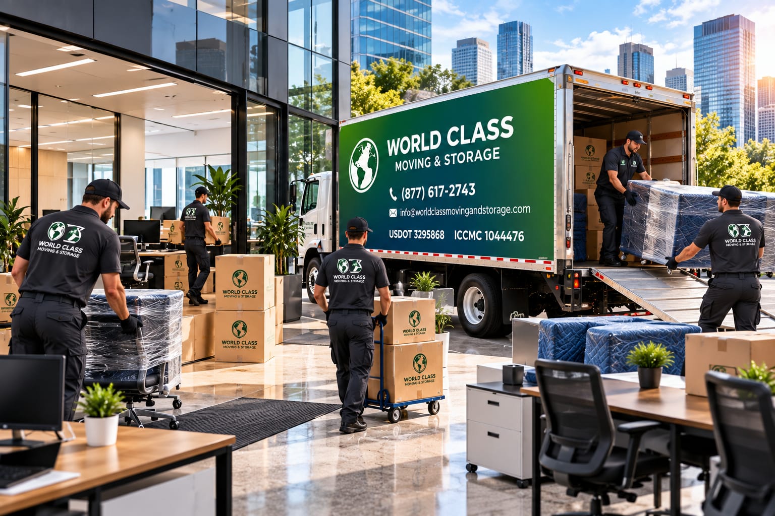 Office Furniture Movers by World Class Moving & Storage