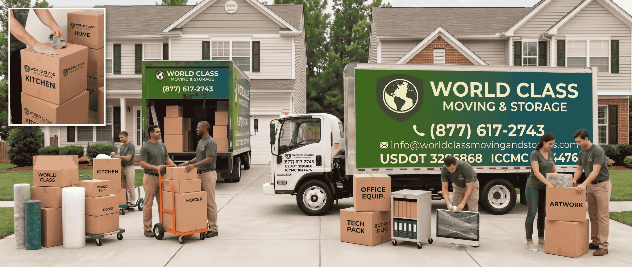World Class Moving and Storage professional packing team