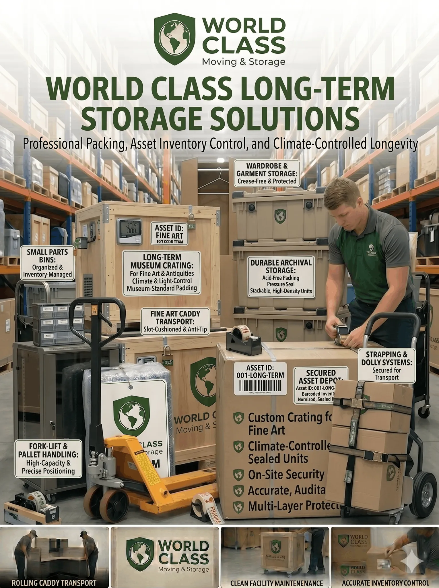 World Class long-term storage, crating and managed household inventory