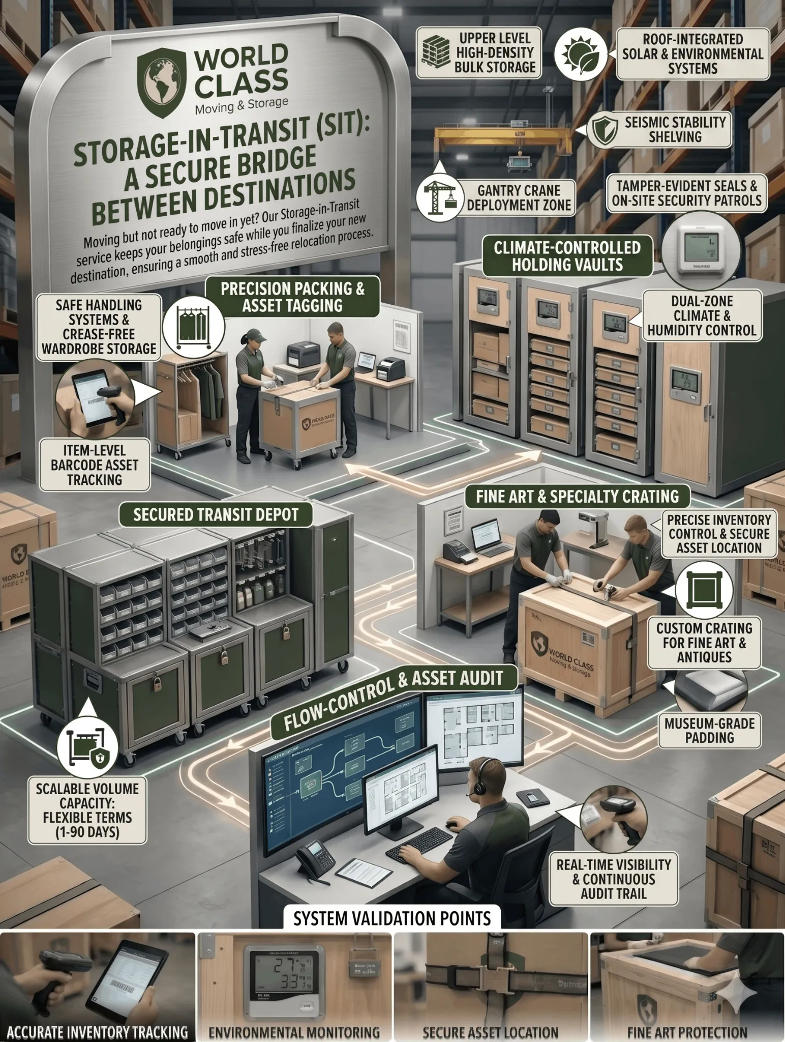 World Class storage-in-transit planning, transit depot and labeled shipments